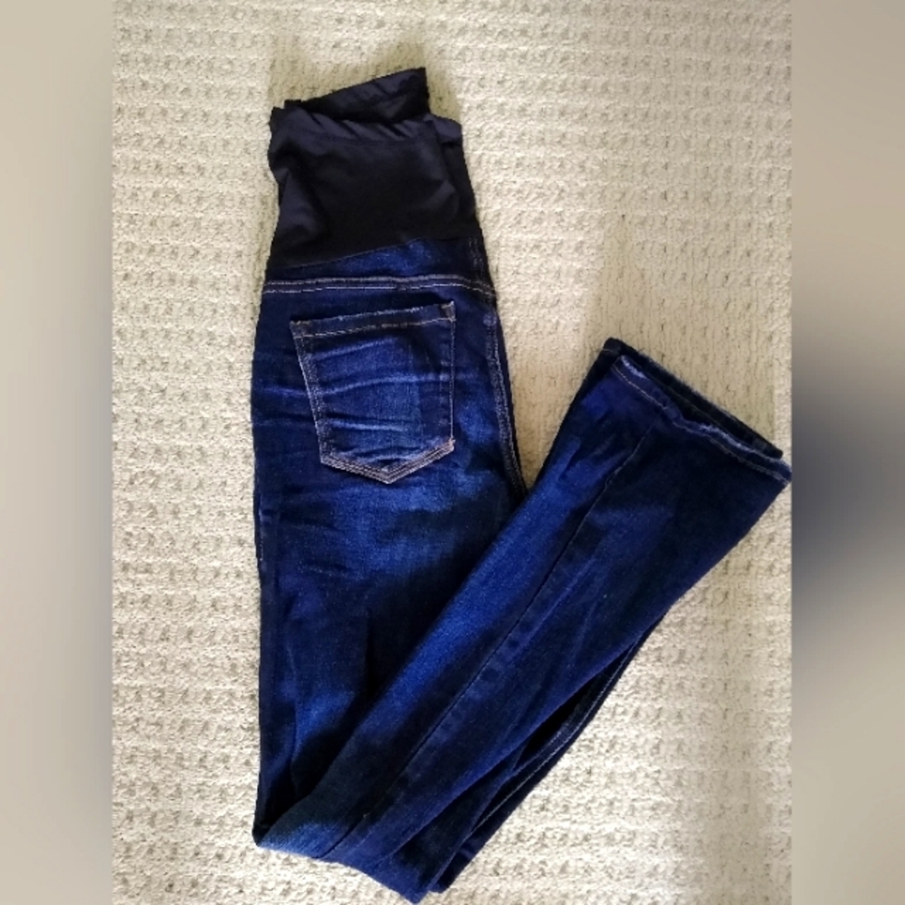 Silver maternity flare jeans